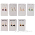 Fashion Accessories Gemstone Round Gilding Stud Earrings